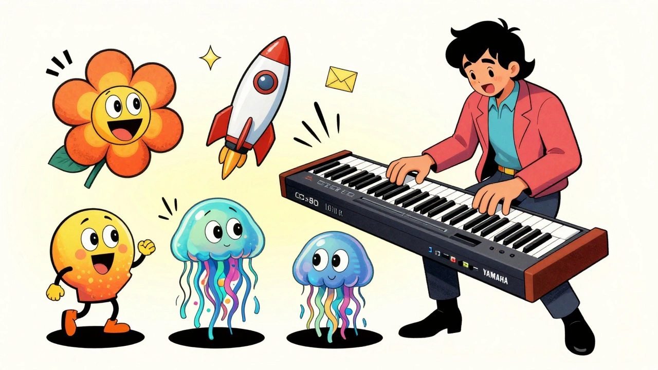 Musician playing a chord on a CS-80, with each note's filter and envelope reacting like living creatures.