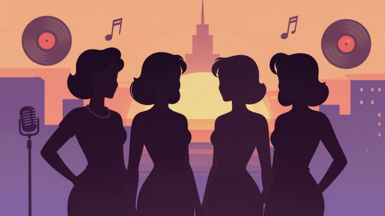 Four musicians standing together symbolizing lasting sisterhood legacy