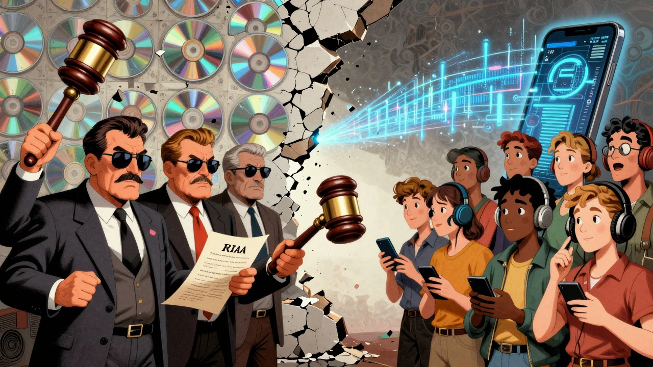 Music industry executives facing off against digital music users