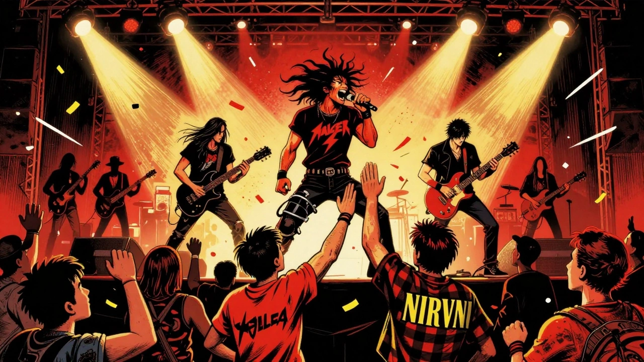 Metallica performing at Lollapalooza 1996
