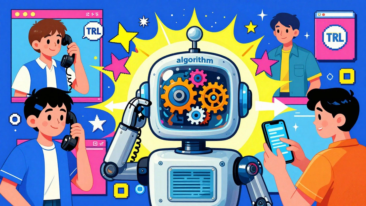 Illustration of audience voting influencing content algorithms