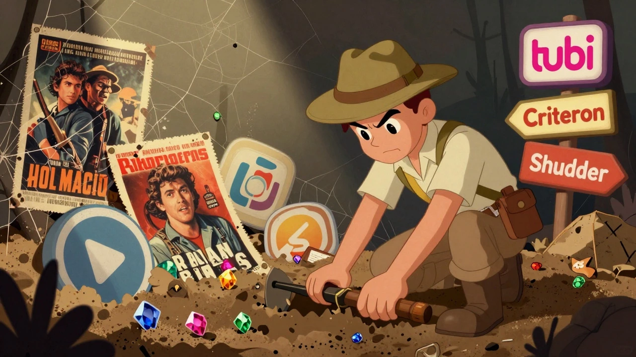Explorer digging through streaming debris to find hidden 80s movie gems