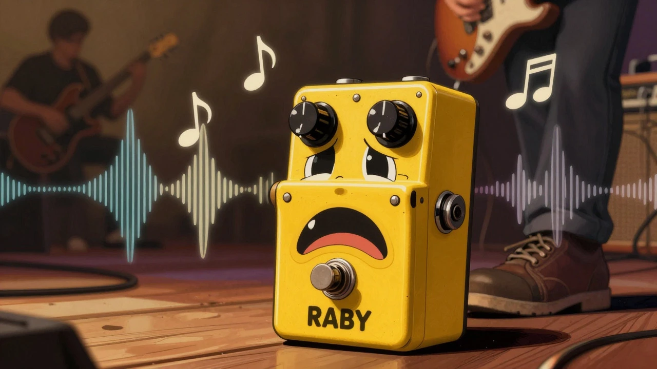 Anthropomorphic wah-wah pedal singing with notes