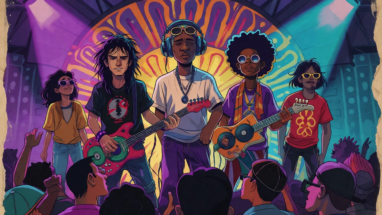 Diverse musicians representing the 1994 Lollapalooza lineup
