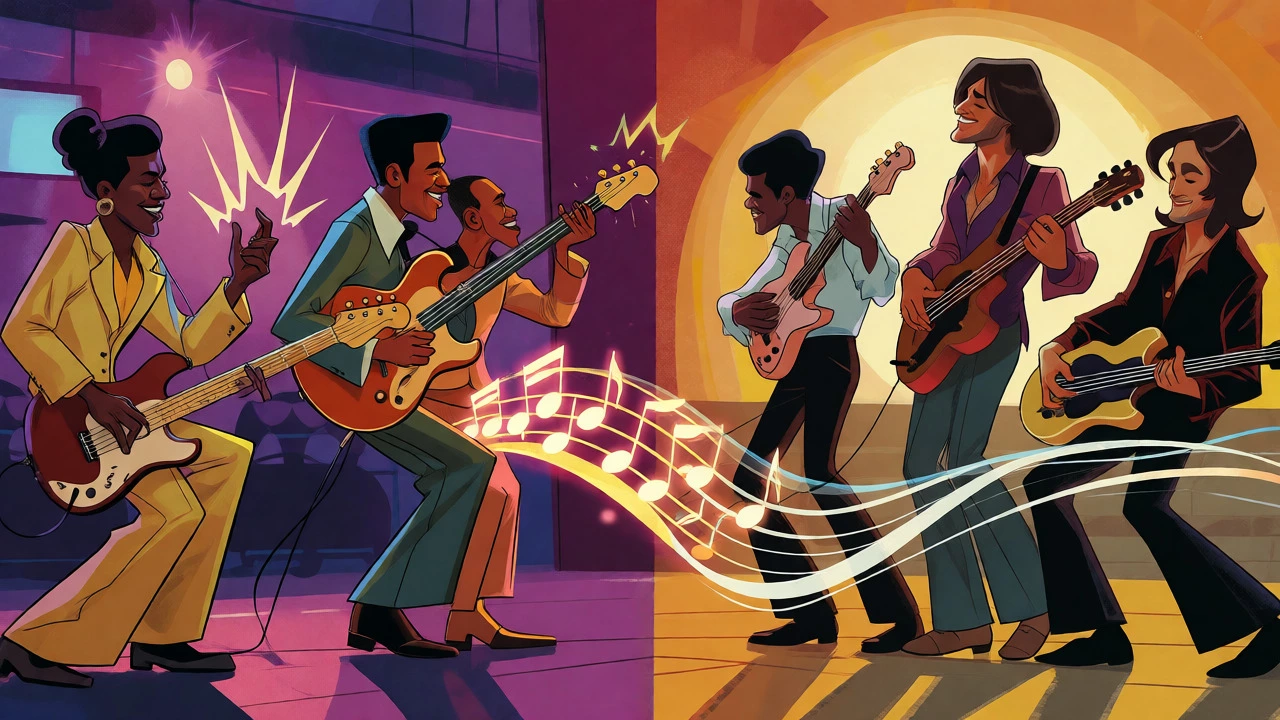 Motown and smooth rock musicians connected by melody