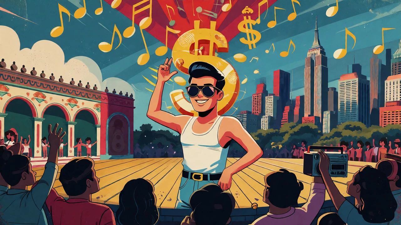 Pop star bridging traditional and modern worlds during the 1990s Latin music crossover boom.
