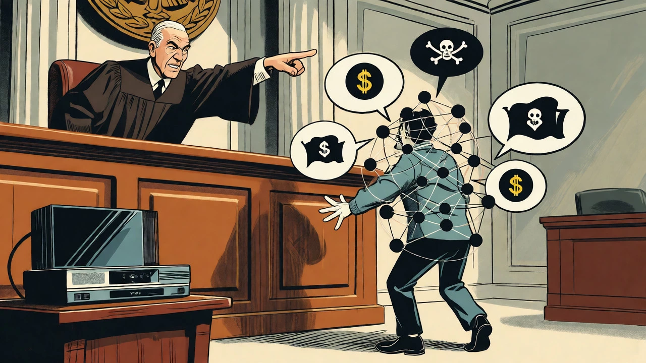 Supreme Court judge accusing a developer hiding behind decentralized network nodes.